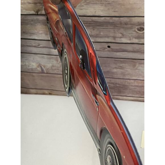 1960’s Red Corvette Car Metal Sign Open Road Brands Garage Decor Hanging 22x 8.5 - Picture 4 of 9